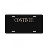 continue License Plate