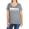 brooklyn city skyline silhouette Ladies Curvy T-Shirt
