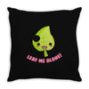leaf me alone Throw Pillow