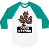 groot grow strong galaxy gym fitness mashup 3/4 Sleeve Shirt