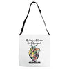 my body is a garden, not a graveyard Adjustable Strap Totes