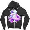 Shining Beautiful Unicorn Zipper Hoodie