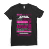 quens are born in april Ladies Fitted T-Shirt