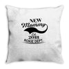 New Mommy 2018 Rokie Dept. Throw Pillow