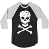 skull and crossbones pirate neon 3/4 Sleeve Shirt