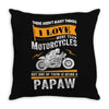 Motorcycles Papaw Throw Pillow
