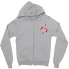 floral sagittarius pocket Zipper Hoodie