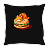 all the noms Throw Pillow