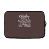 she's country from her cowboy boots Laptop sleeve