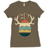 Hunting Season Retro Color 80s Style Ladies Fitted T-Shirt
