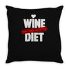 wine diet challenge accepted Throw Pillow