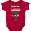 you can't scare or beat me i have been through liver cancer Baby Bodysuit