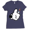 main de mickey Ladies Fitted T-Shirt
