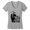 kill your television Women's V-Neck T-Shirt