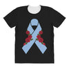 stomach cancer ribbon and rose All Over Women's T-shirt