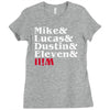 mike, lucas, dustin, eleven &amp; will Ladies Fitted T-Shirt