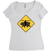 bear shark Women's Triblend Scoop T-shirt