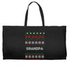 ugly christmas grandpa Weekender Totes