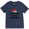 this girl loves christmas V-Neck Tee