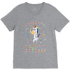 Unicorns are born in October V-Neck Tee