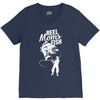reel moms fish V-Neck Tee