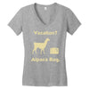 vacation, alpaca bag Women's V-Neck T-Shirt