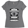 Never Underestimate the Strength of a Melanoma Cancer Warrior Women's Triblend Scoop T-shirt