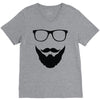 beard and glasses V-Neck Tee