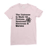 The Universe Is Made Of Protons, Neutrons, Electrons, Morons Ladies Fitted T-Shirt