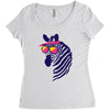 zebrah Women's Triblend Scoop T-shirt