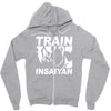 silver edition train insaiyan dragonball z insane bodybuilding goku Zipper Hoodie