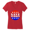 save ferris tribute to ferris bueller's Women's V-Neck T-Shirt