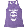 angry metal head Racerback Tank