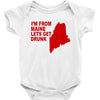 funny maine state Baby Bodysuit