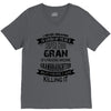 Super Cool Gran Of A Freaking Awesome Granddaughter V-Neck Tee