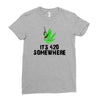 its 420 somewhere Ladies Fitted T-Shirt