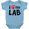 i love my lab labrador Baby Onesie