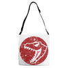 Red Dinosaur Adjustable Strap Totes
