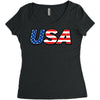 usa 3 Women's Triblend Scoop T-shirt