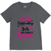 Celebrating With the 8th Birthday Queen V-Neck Tee