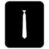 skinny white tie Mousepad