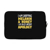 black without apology Laptop sleeve