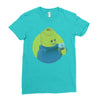 ugly lego drink coffee Ladies Fitted T-Shirt