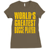 world greatest bocce Ladies Fitted T-Shirt
