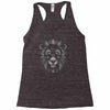 lion face lines Racerback Tank