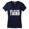 real men make twins Women's V-Neck T-Shirt