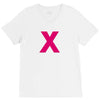 pink x V-Neck Tee