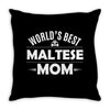 world's best maltese mom Throw Pillow