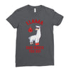 boxing llama Ladies Fitted T-Shirt