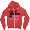 Girls Just Want to Have Fundamental Rights Zipper Hoodie